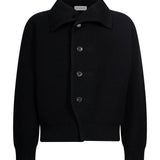 Cardigan in lana con bottoni nero 