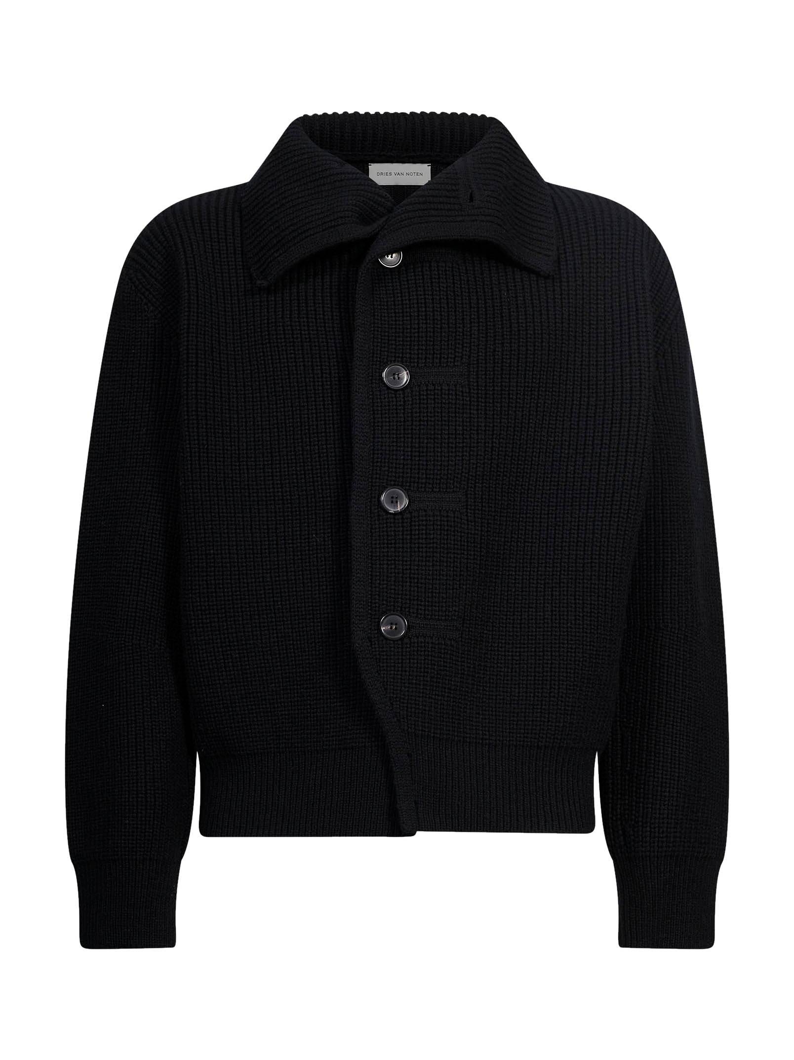 Cardigan in lana con bottoni nero 