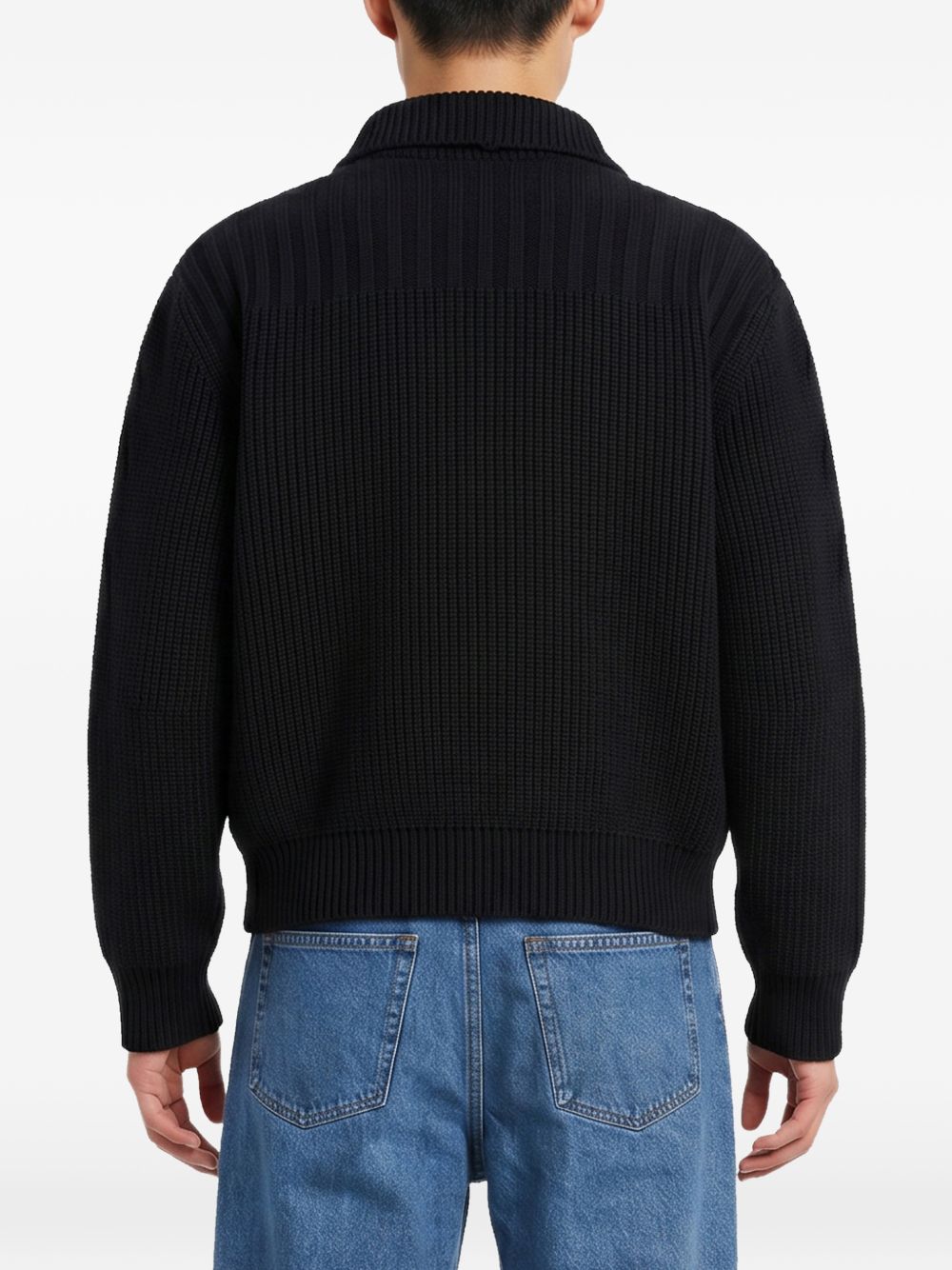 Cardigan in lana con bottoni nero 