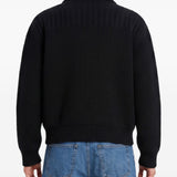 Cardigan in lana con bottoni nero 