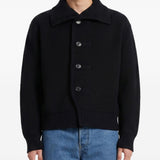 Cardigan in lana con bottoni nero 