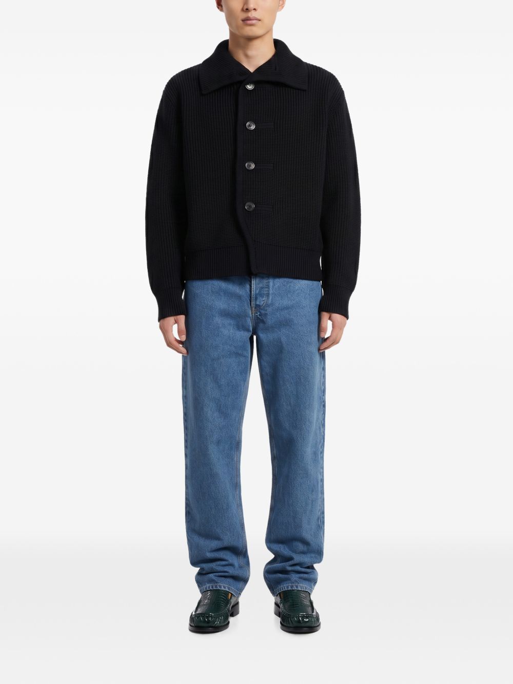 Cardigan in lana con bottoni nero 