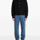 Cardigan in lana con bottoni nero 