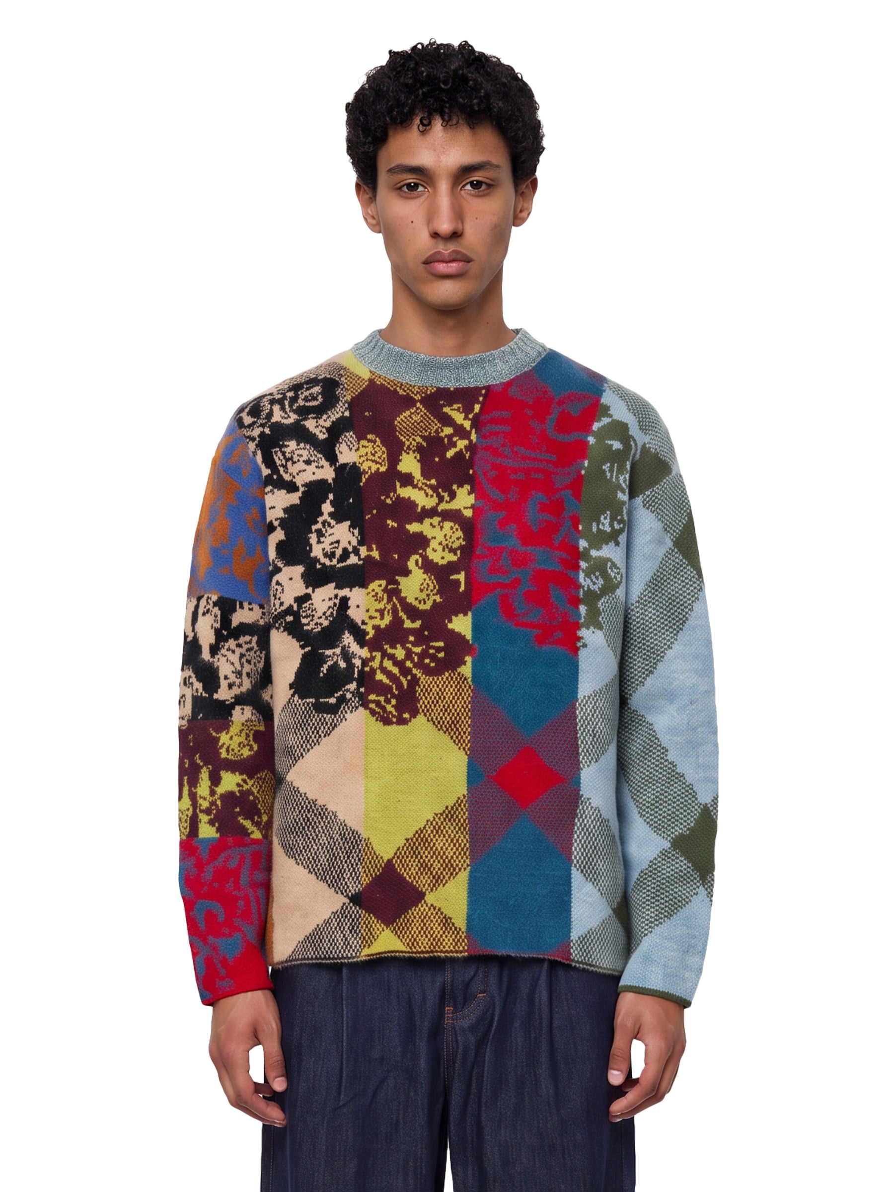 Maglione con design patchwork matadi multicolore 
