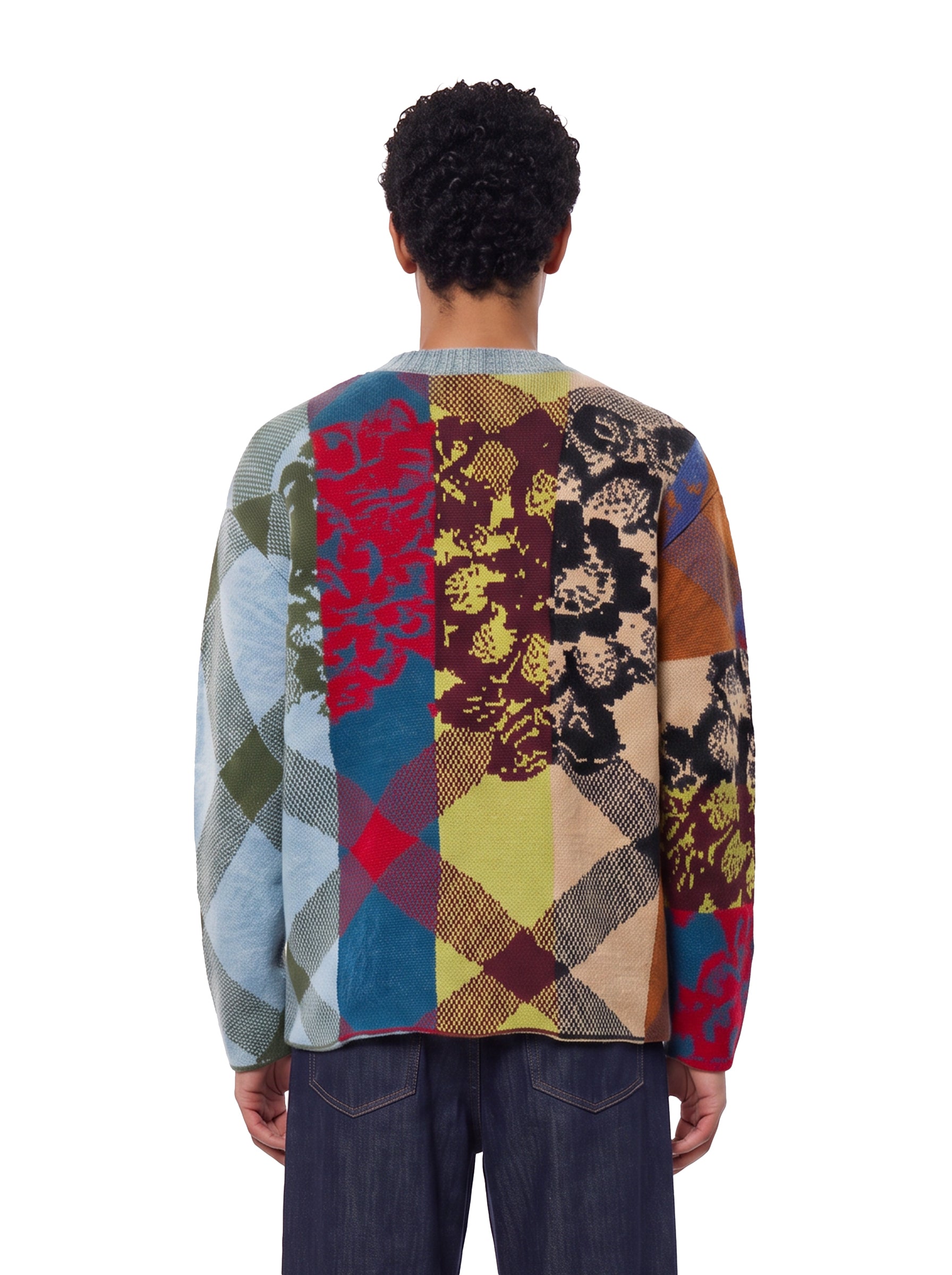 Maglione con design patchwork matadi multicolore 