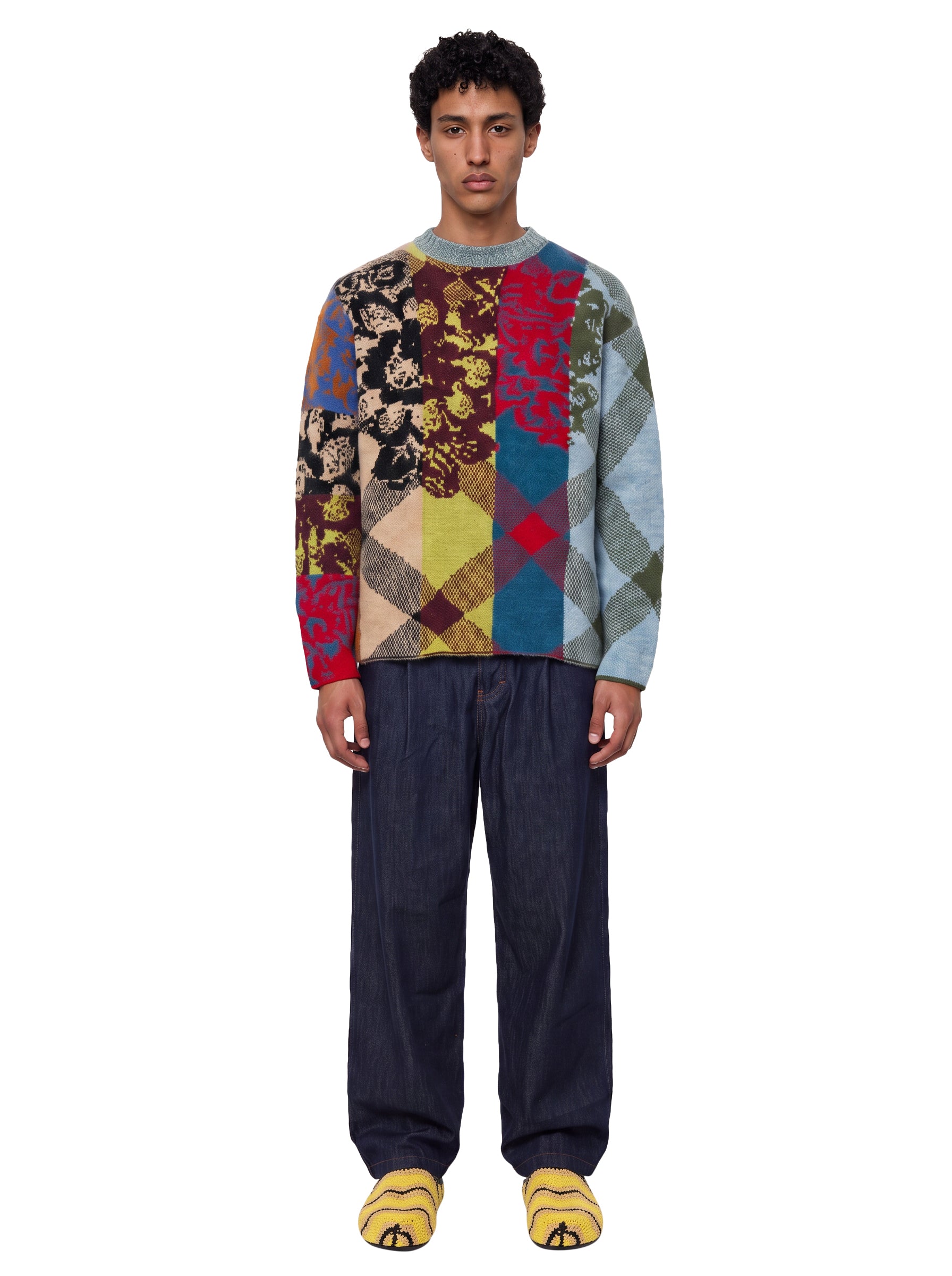 Maglione con design patchwork matadi multicolore 