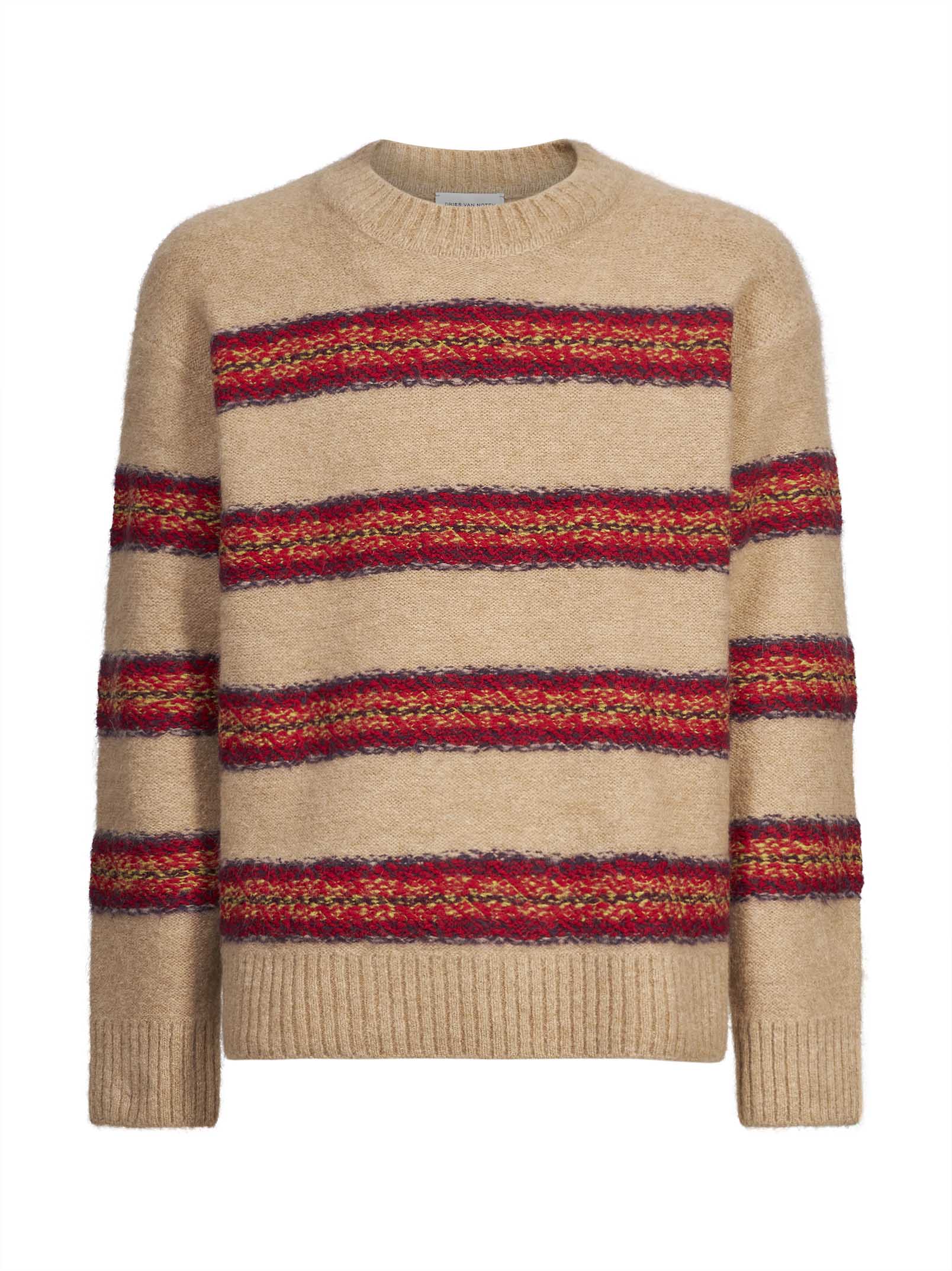 Maglia in lana a righe multicolor 