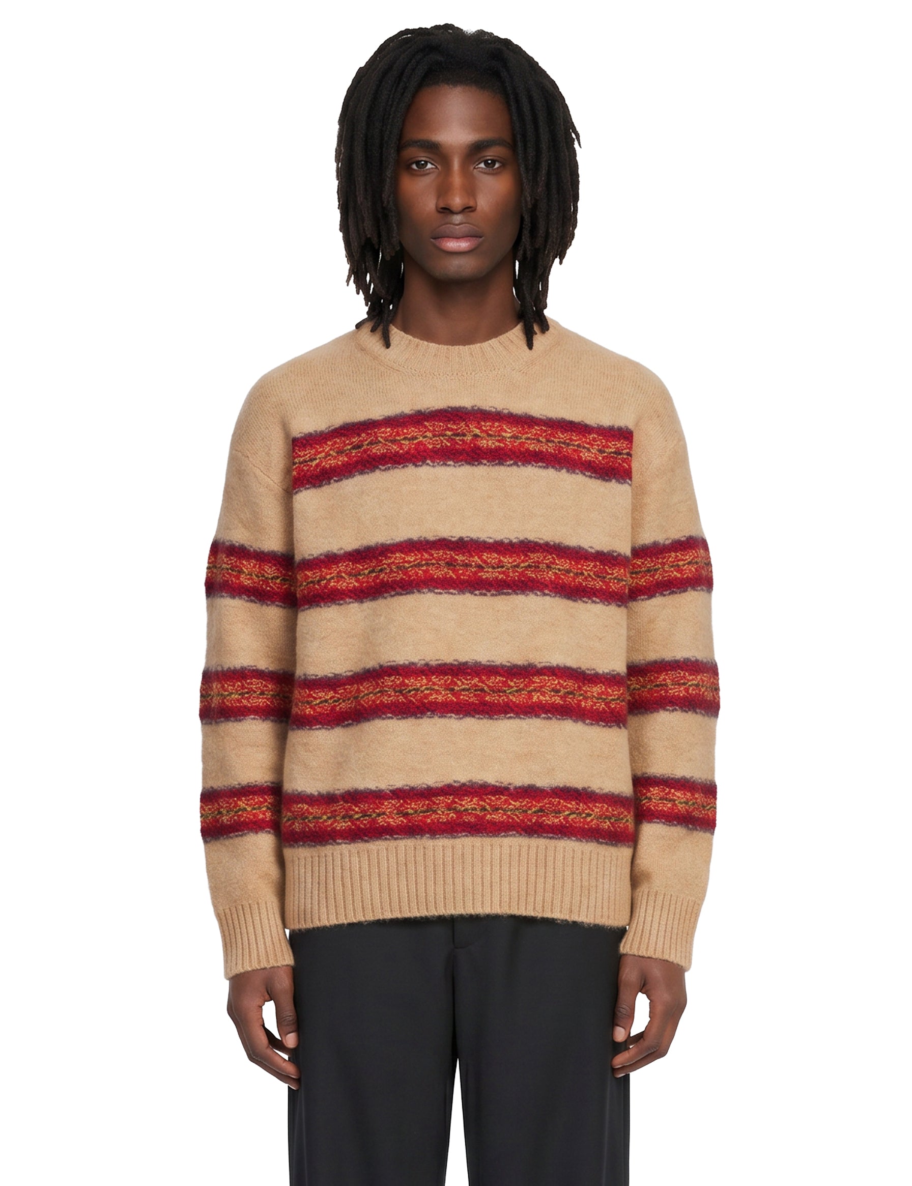 Maglia in lana a righe multicolor 