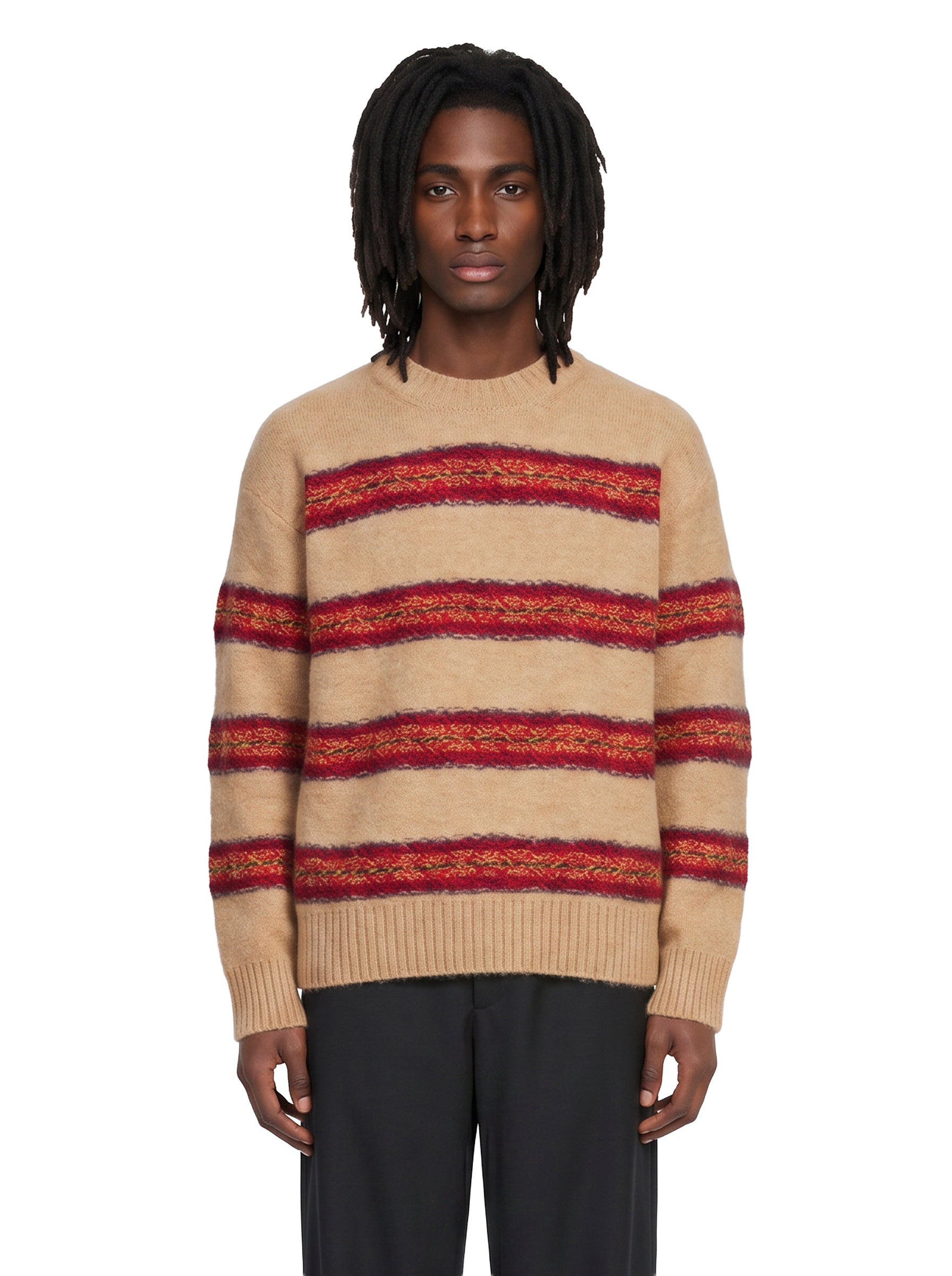 Maglia in lana a righe multicolor 