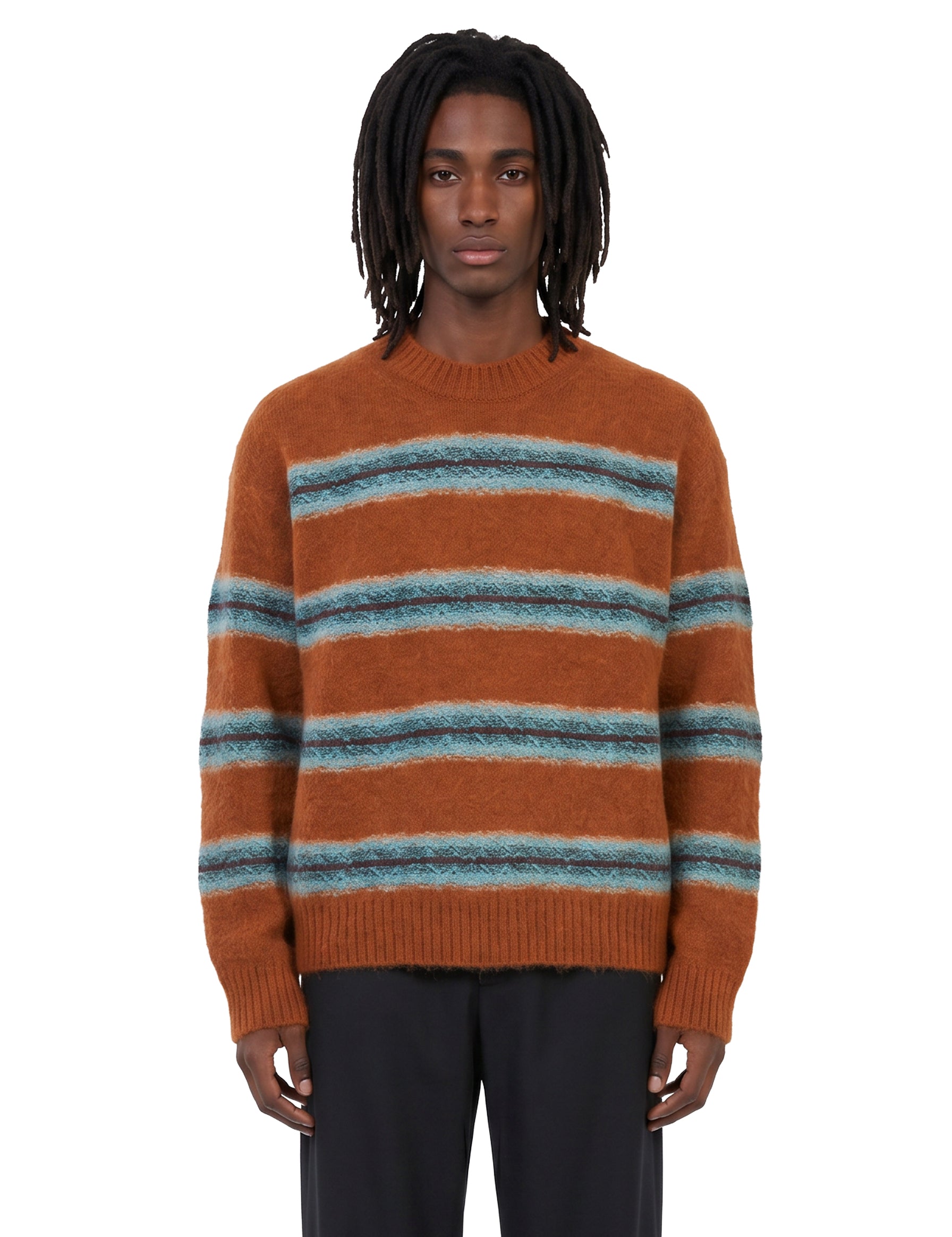 Maglia in lana a righe multicolor 