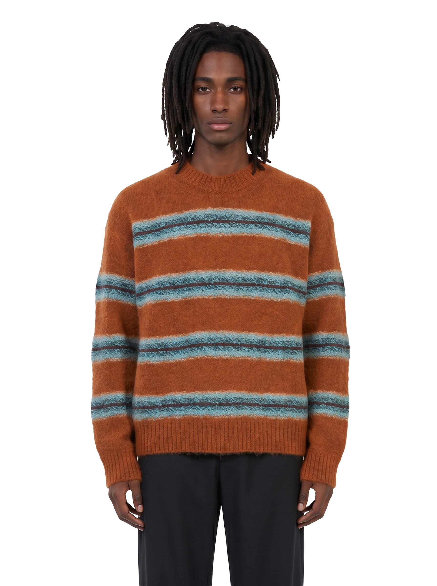 Maglia in lana a righe multicolor 