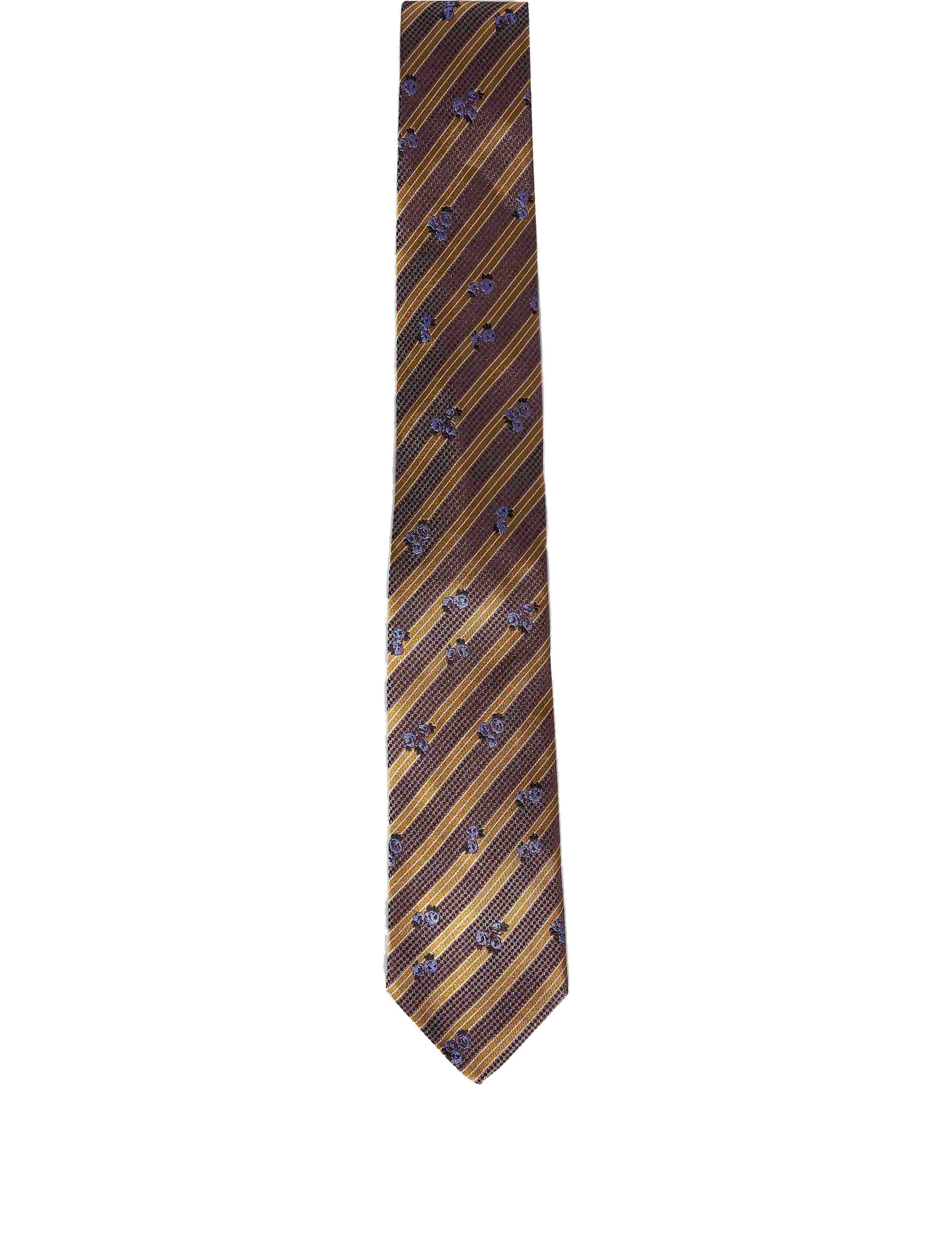 Cravatta con motivo a righe multicolor 