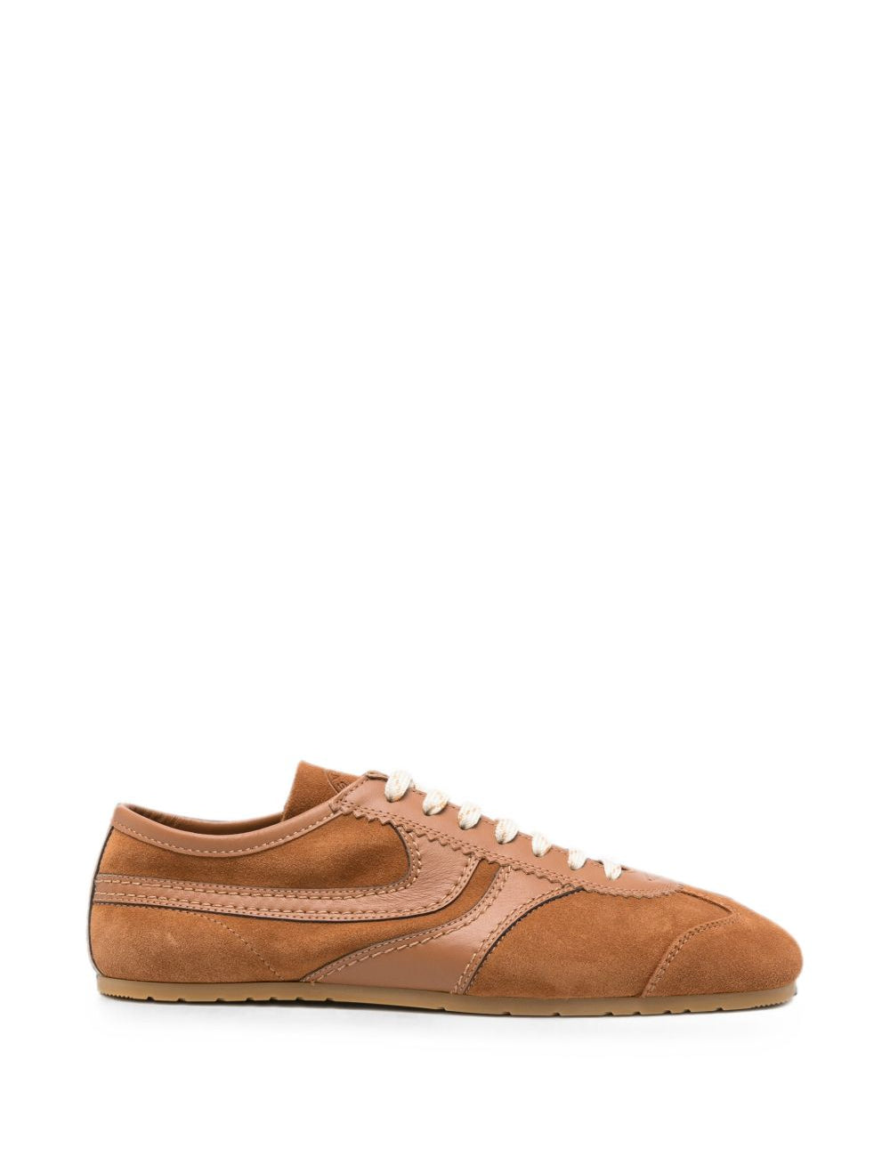 Sneaker in pelle in marrone 