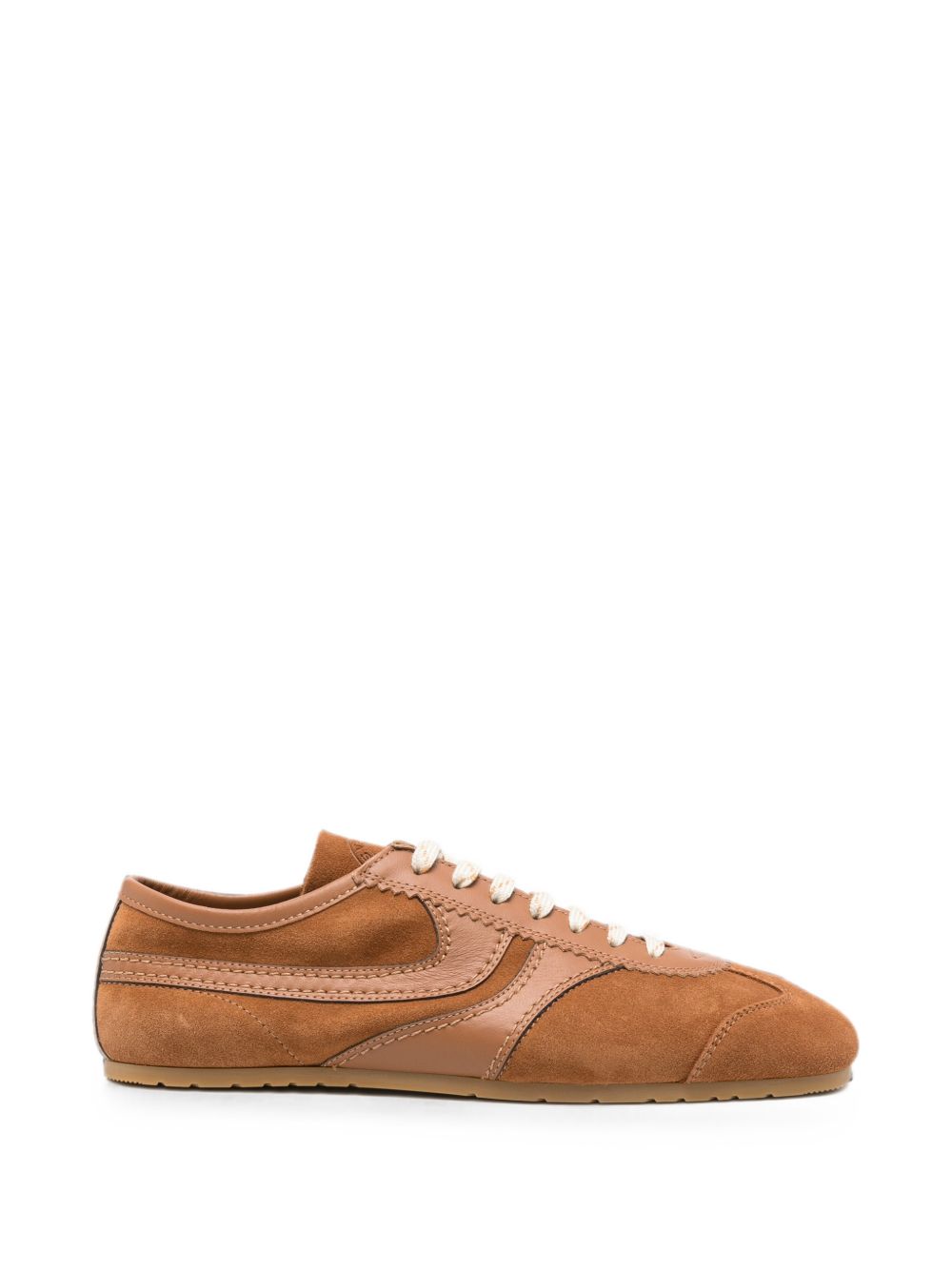 Sneaker in pelle in marrone 
