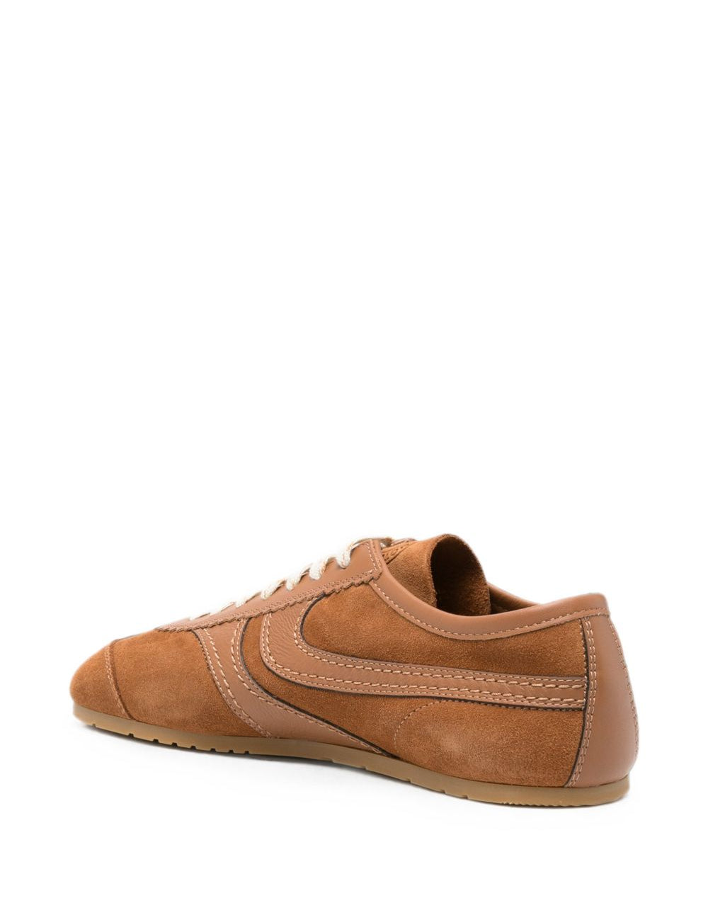 Sneaker in pelle in marrone 