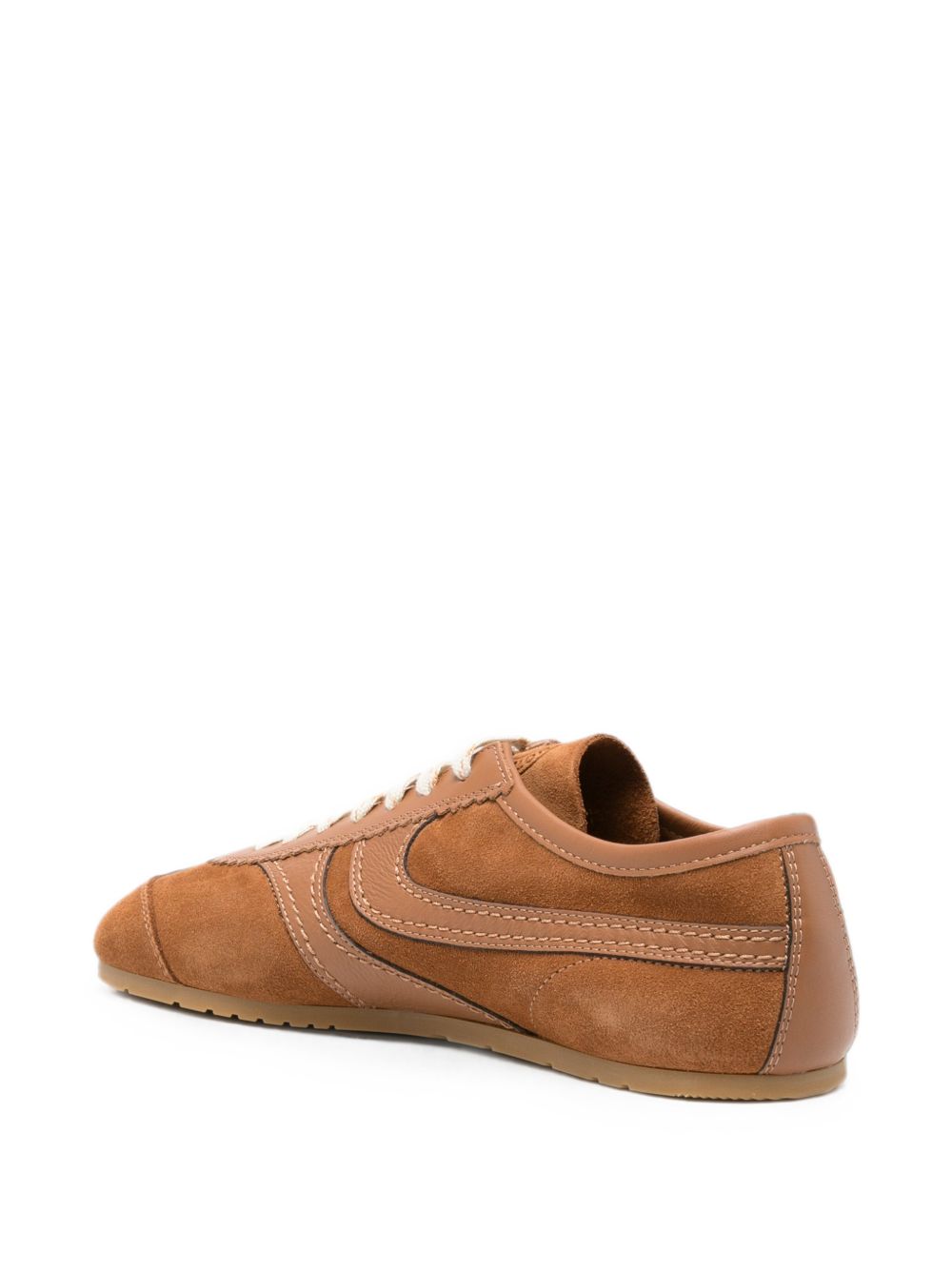 Sneaker in pelle in marrone 