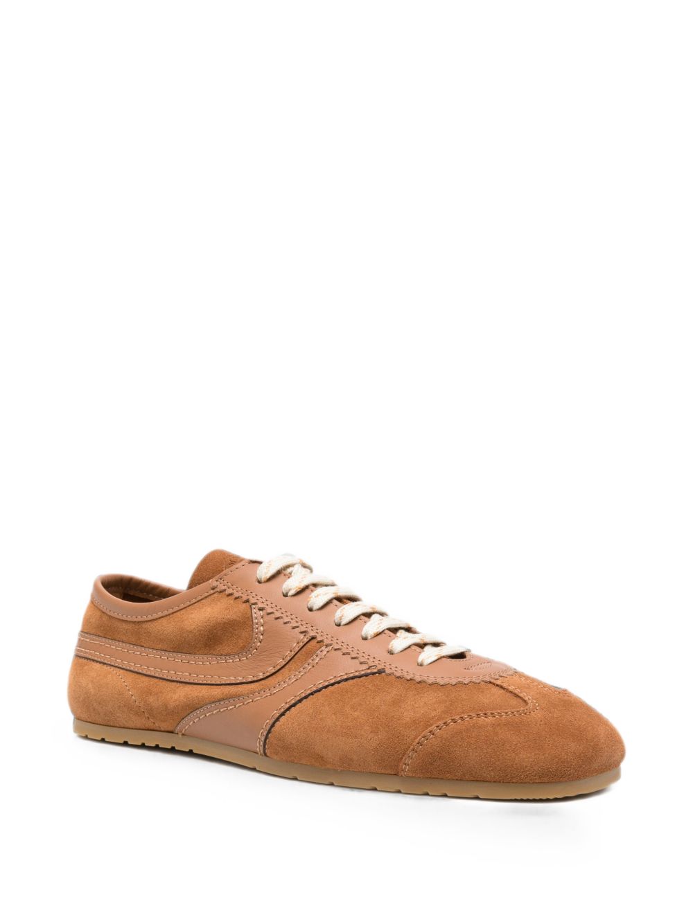 Sneaker in pelle in marrone 