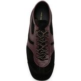 Sneakers in pelle con design a pannelli in nero 