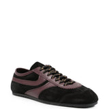 Sneakers in pelle con design a pannelli in nero 