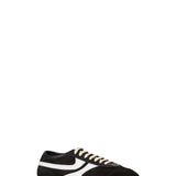 Sneakers in pelle con design a pannelli in nero 