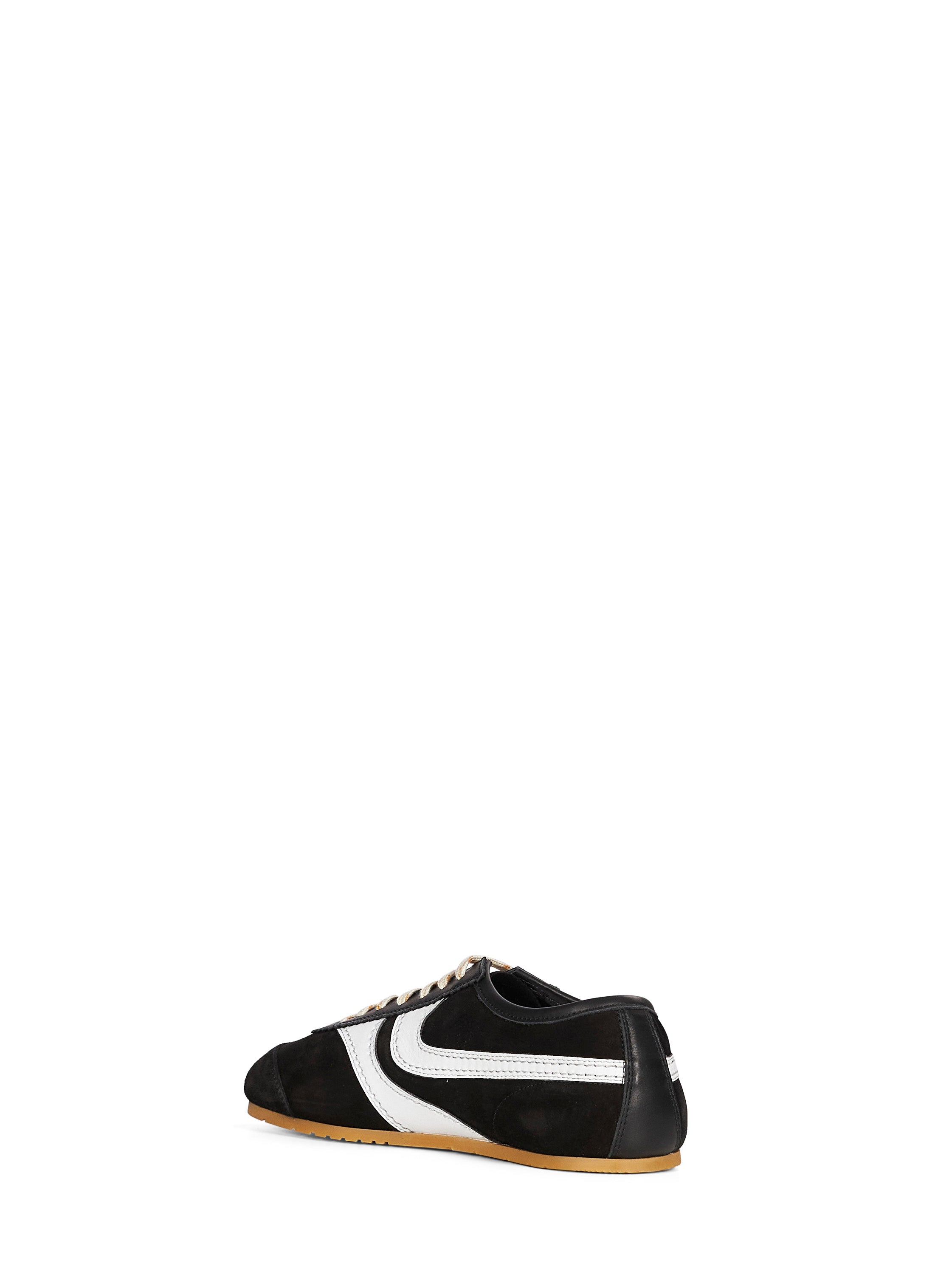 Sneakers in pelle con design a pannelli in nero 