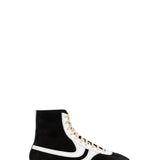 Sneakers alte a pannelli in nero 