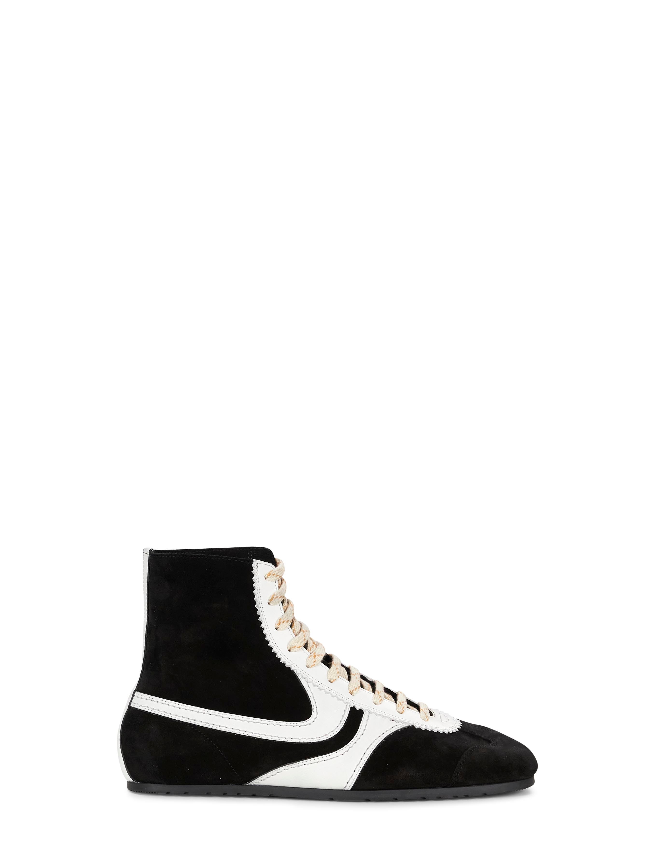 Sneakers alte a pannelli in nero 