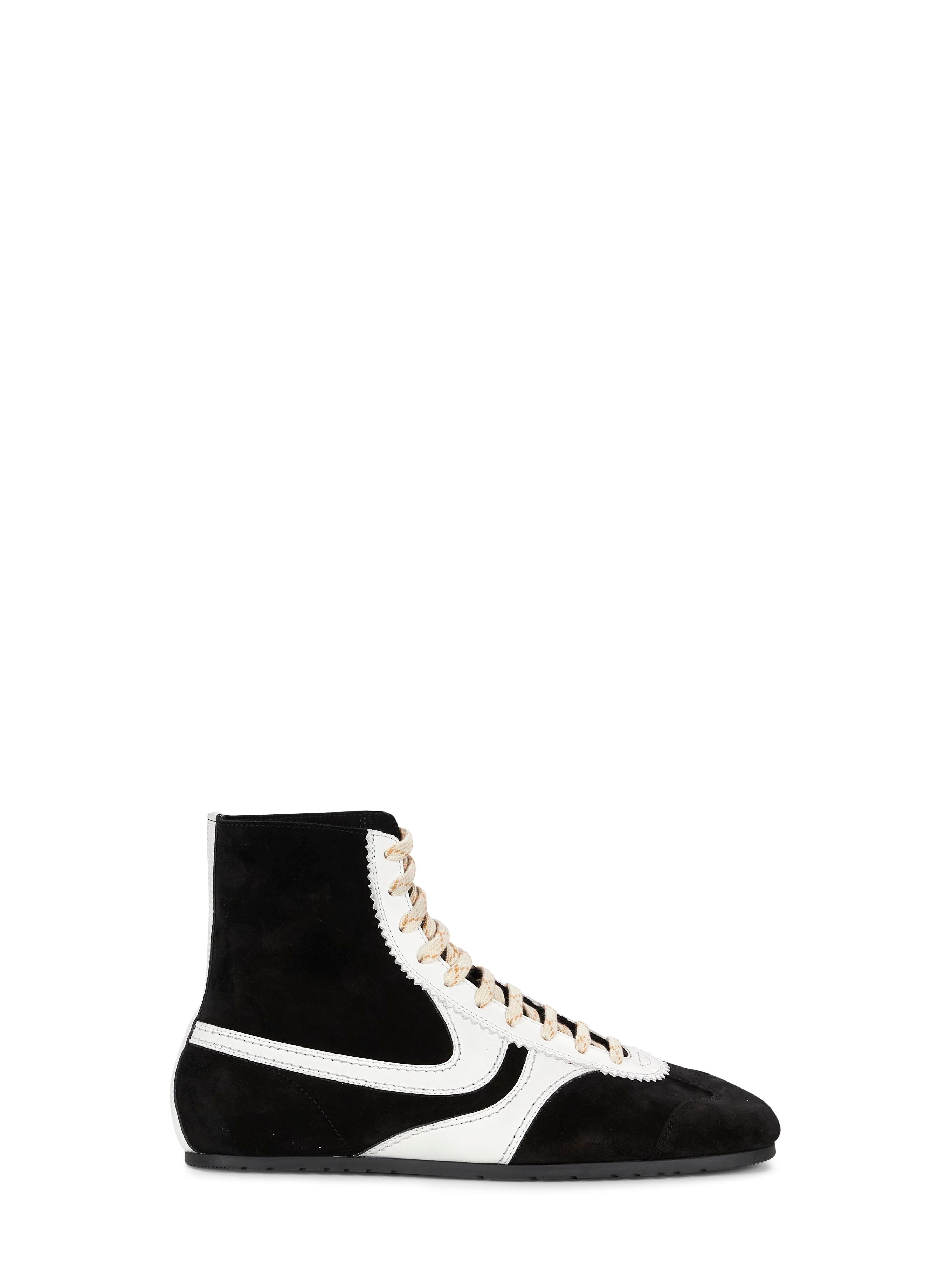 Sneakers alte a pannelli in nero 