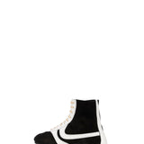 Sneakers alte a pannelli in nero 