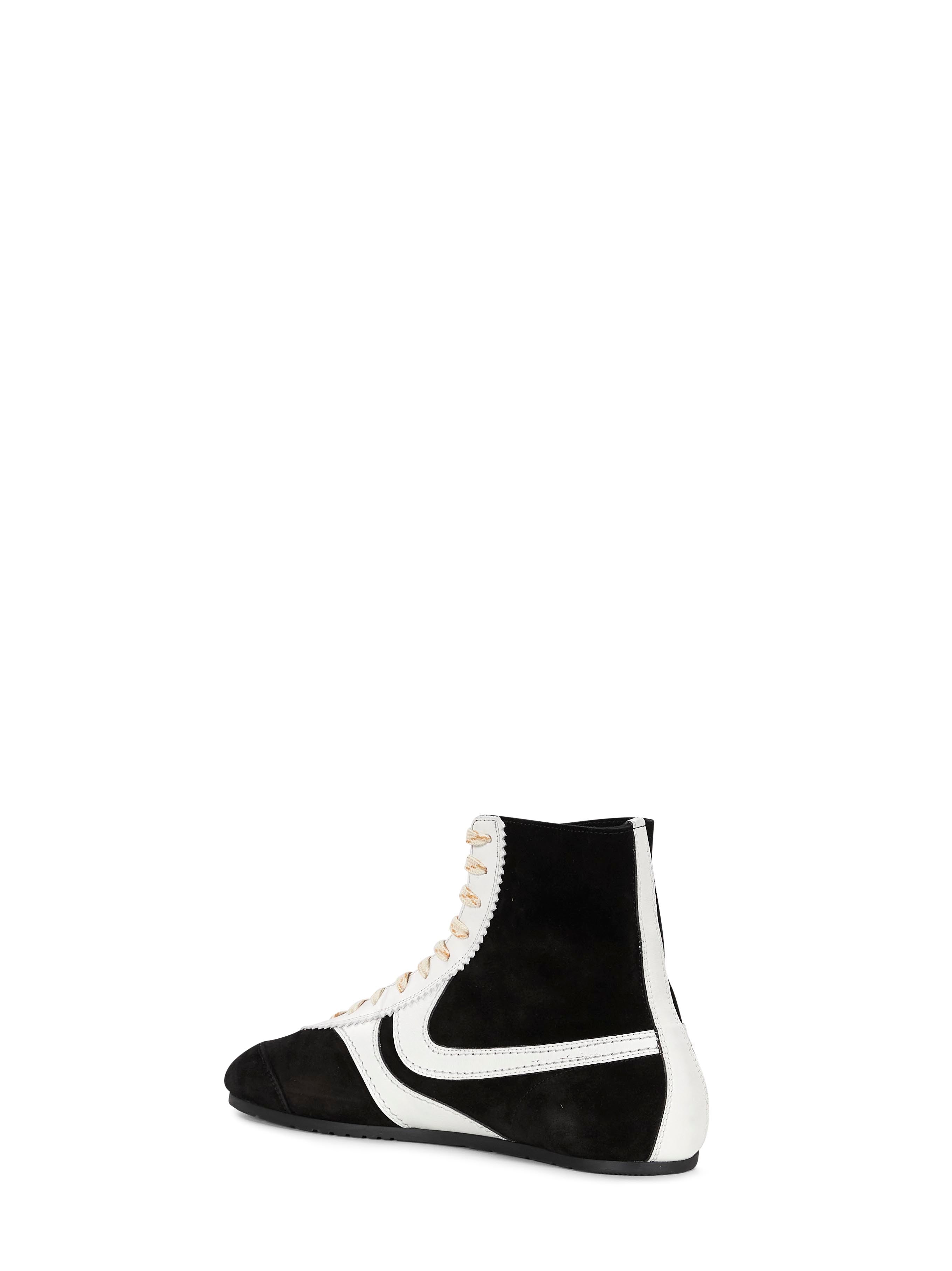 Sneakers alte a pannelli in nero 