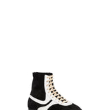 Sneakers alte a pannelli in nero 