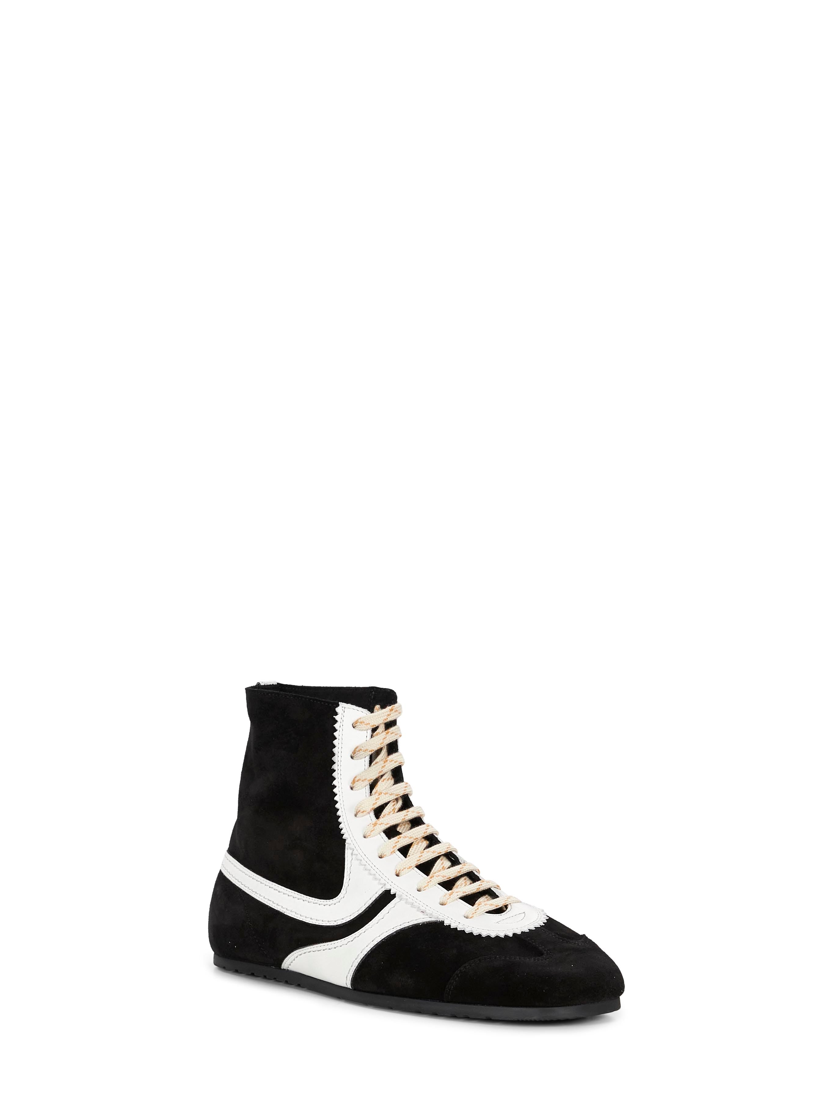 Sneakers alte a pannelli in nero 