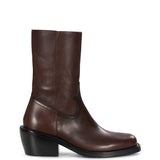 Stivali da cowboy in pelle in marrone 