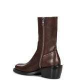 Stivali da cowboy in pelle in marrone 