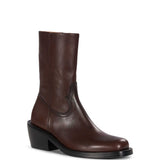 Stivali da cowboy in pelle in marrone 