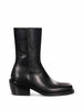 Stivali da cowboy in pelle in nero