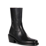 Stivali da cowboy in pelle in nero 
