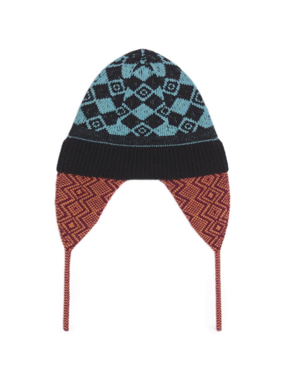 Beanie con motivo jacquard multicolore 