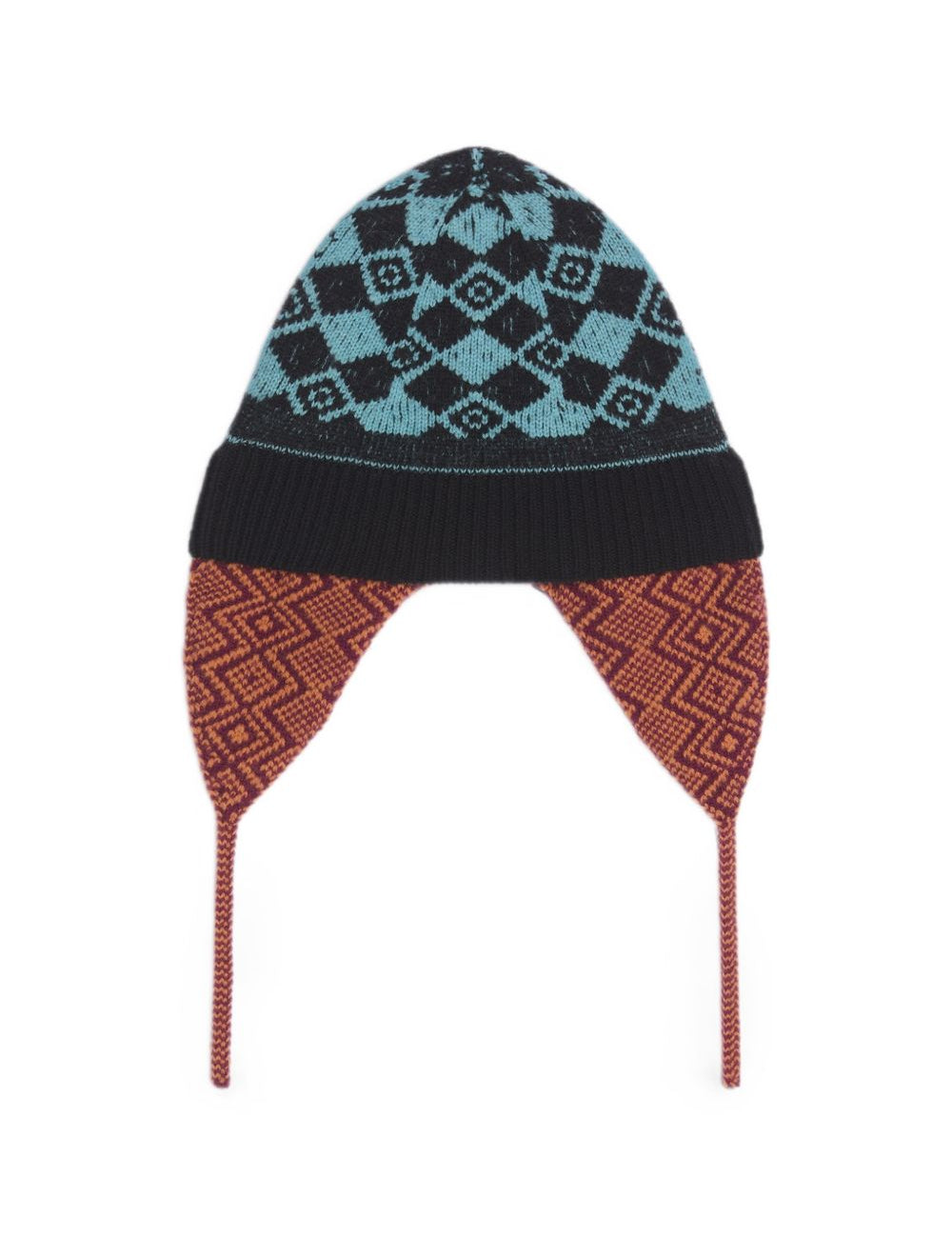 Beanie con motivo jacquard multicolore 