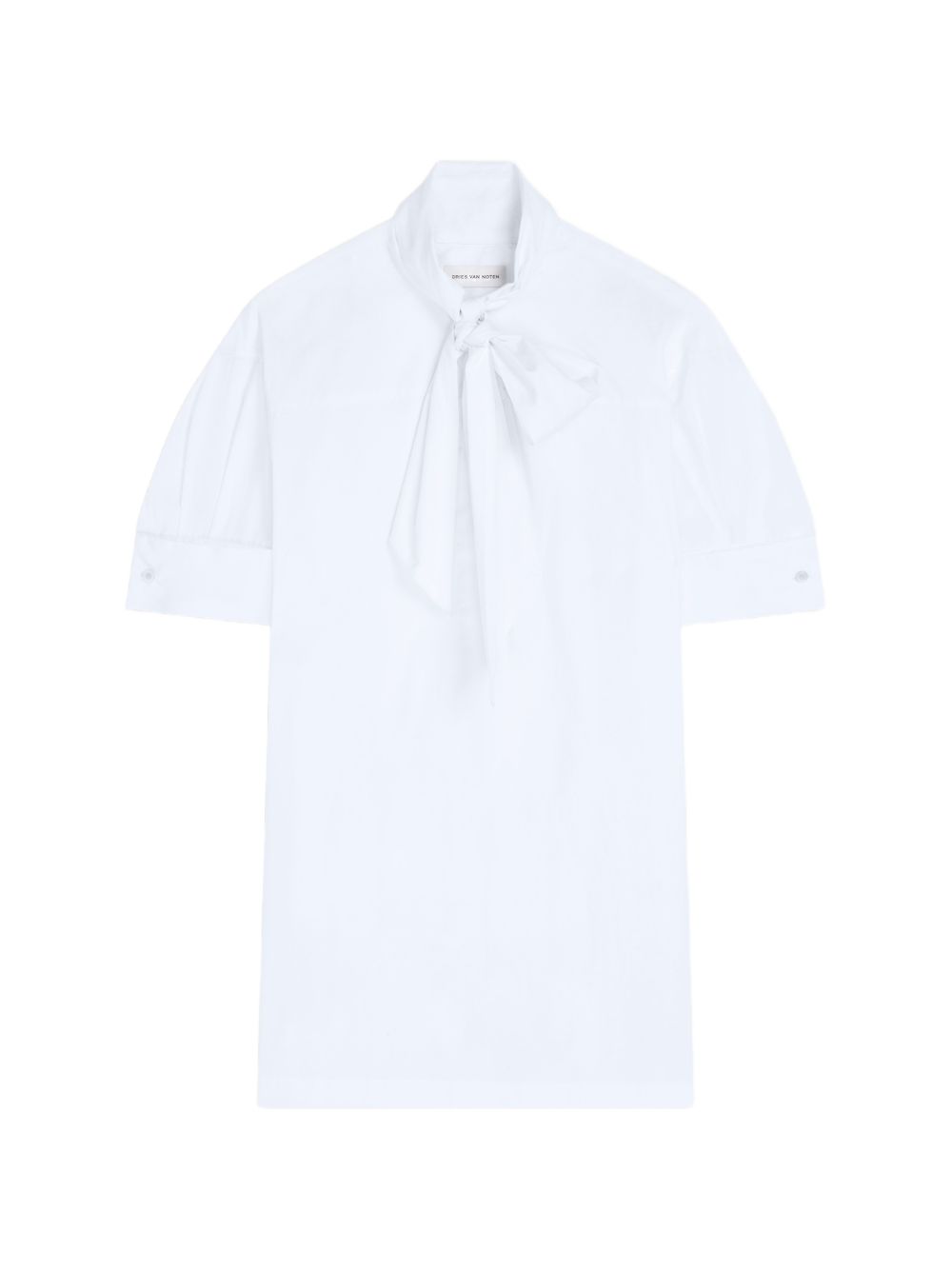 Camicia oversize con fiocco in bianco 