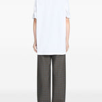 Camicia oversize con fiocco in bianco 