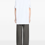Camicia oversize con fiocco in bianco 