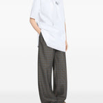 Camicia oversize con fiocco in bianco 