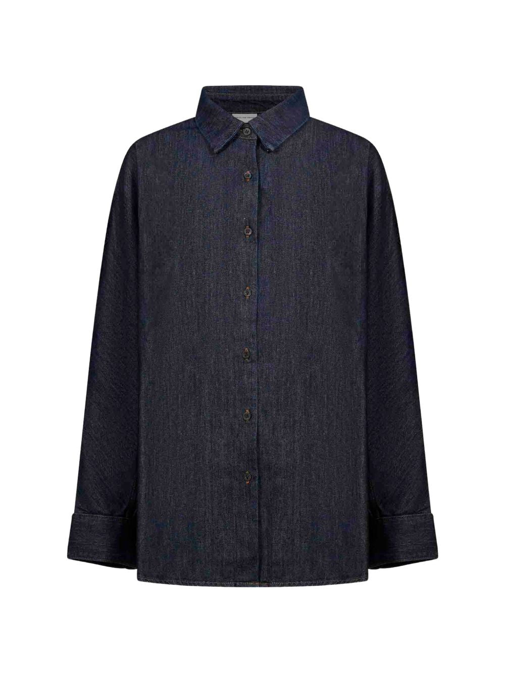 Camicia oversize in denim blu scuro 