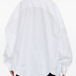 Camicia con ricami floreali 3D in bianco 