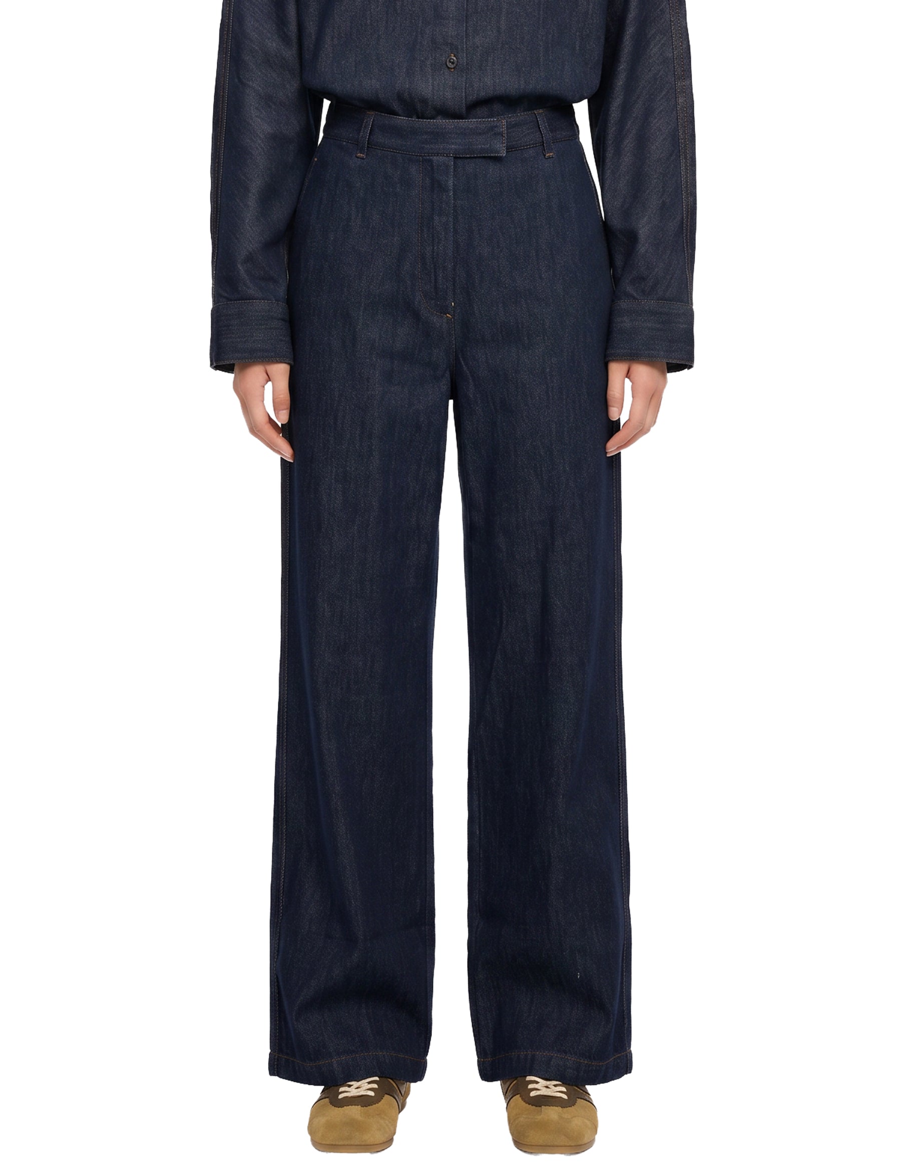 Jeans Penn Den a gamba ampia in blu 