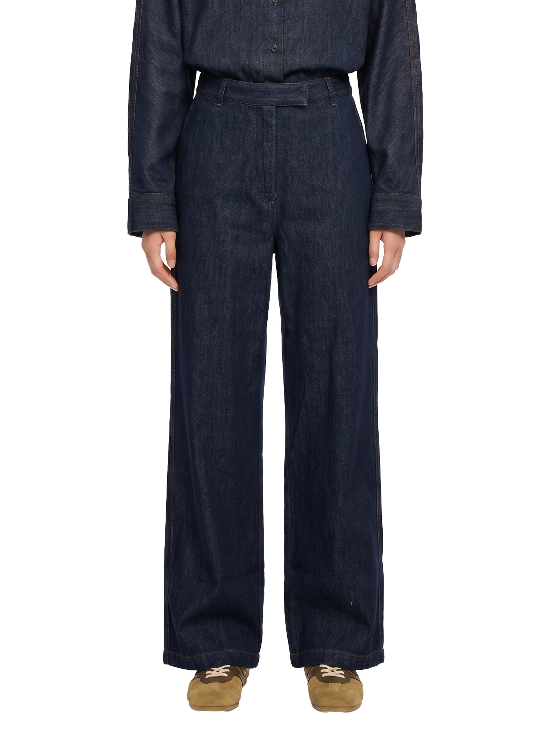 Jeans Penn Den a gamba ampia in blu 