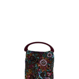 Borsa in velluto con perline e paillettes multicolore 