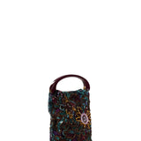 Borsa in velluto con perline e paillettes multicolore 