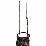 Borsa in velluto con perline e paillettes multicolore 